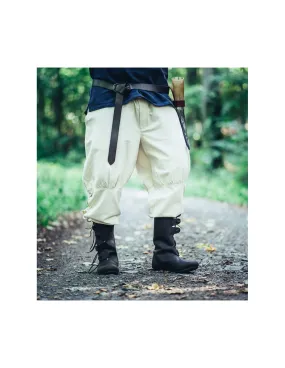 Pantalon viking lacets blancs naturels ⚔️ Boutique Épées