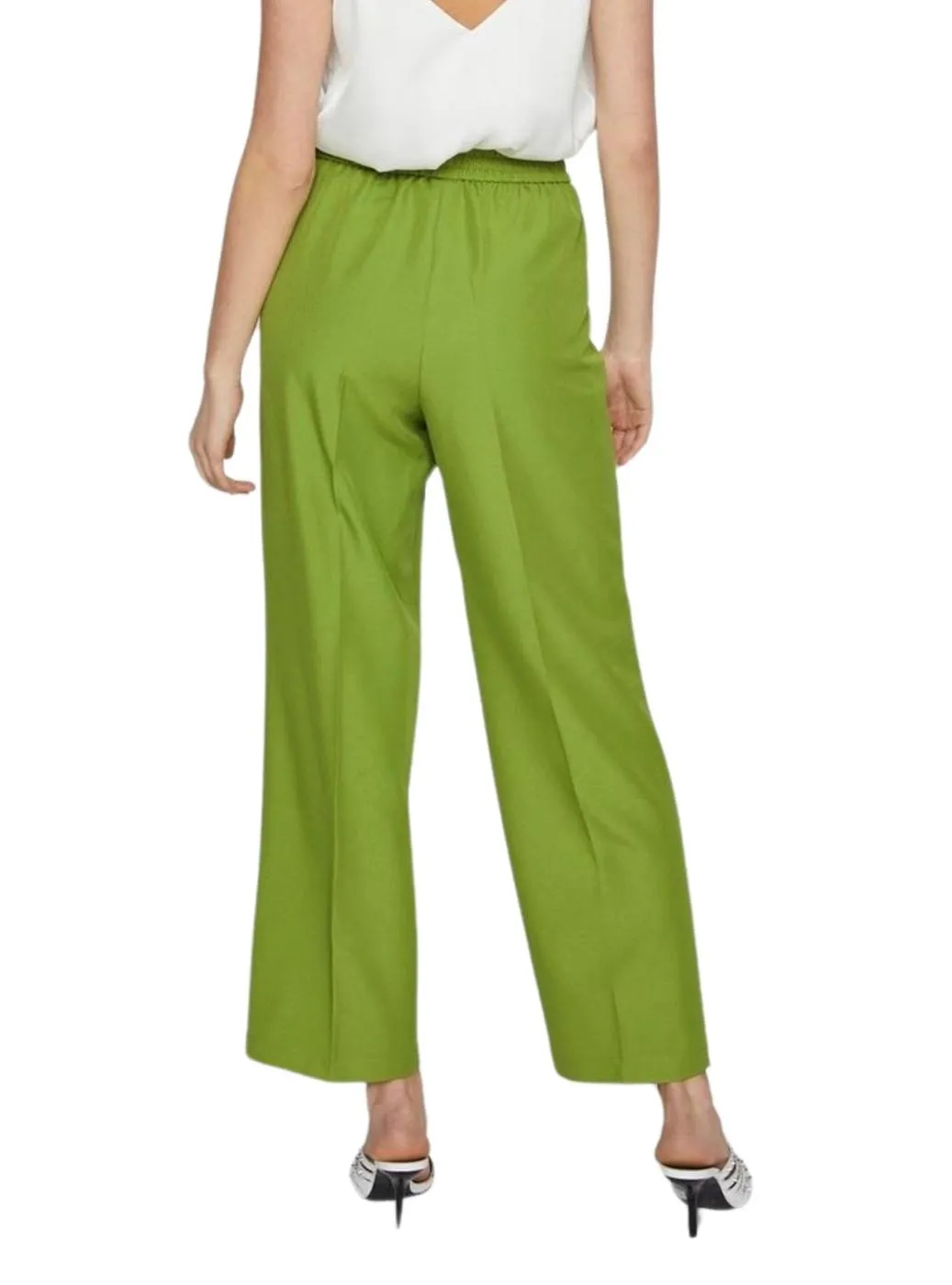 Pantalon Vila Winnie Vert pour Femme