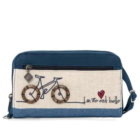 Petit sac portefeuille Vélo Marine