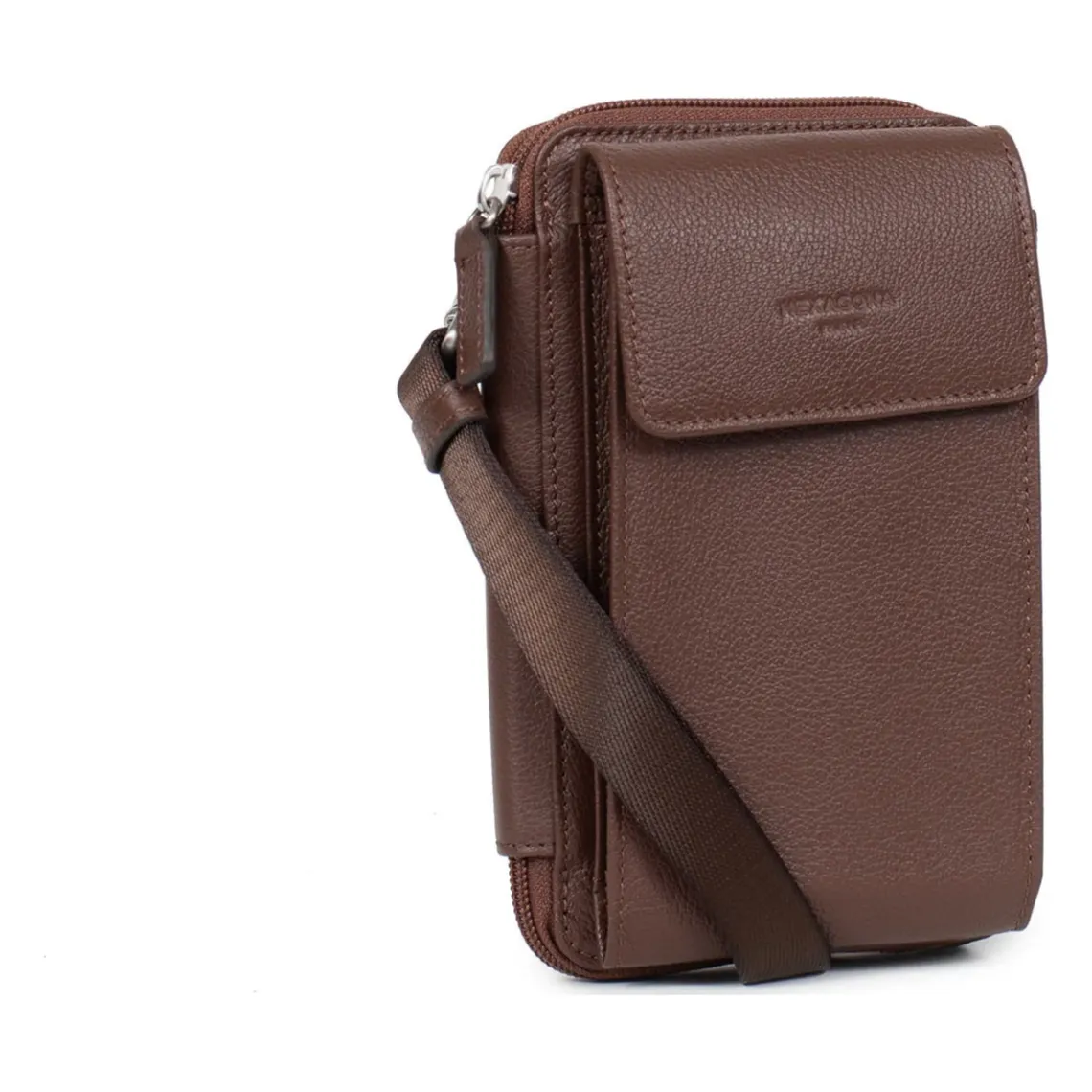 Pochette téléphone avec portefeuille Stop RFID Cuir CONFORT Chocolat | 3 Suisses