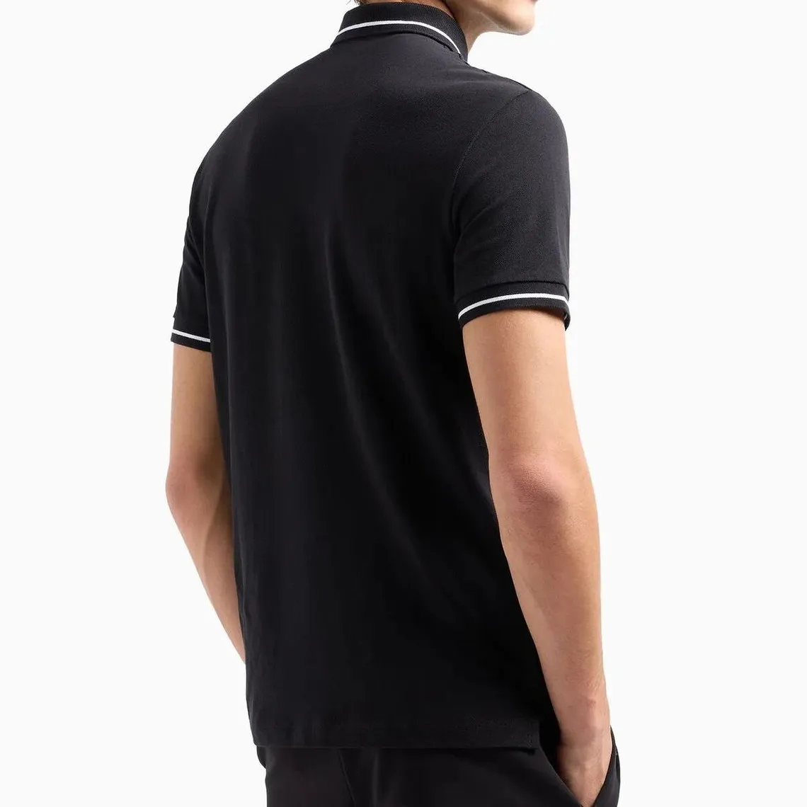 Polo en coton noir Armani Exchange - T-shirt / Polo Homme sur MenCorner