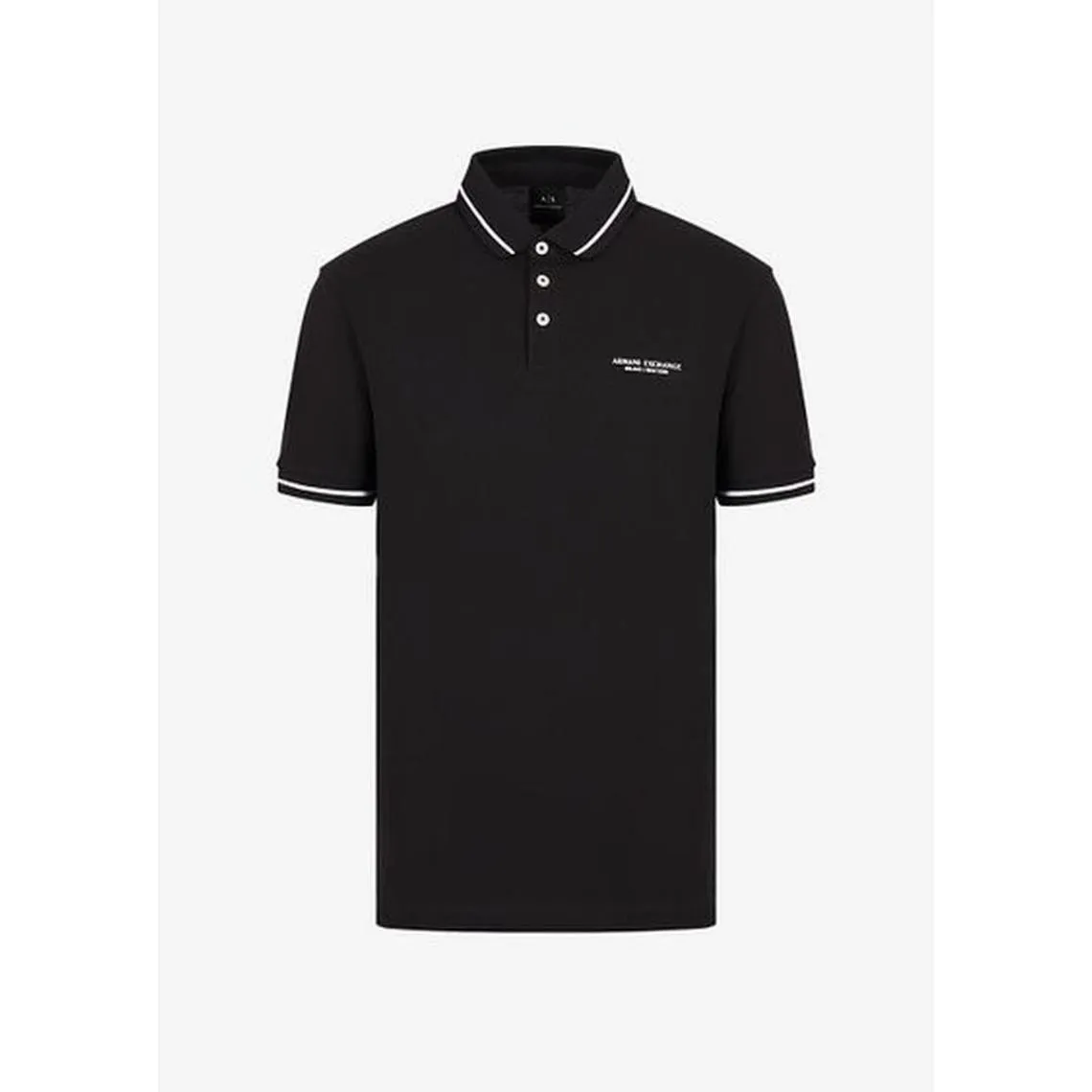 Polo en coton noir Armani Exchange - T-shirt / Polo Homme sur MenCorner