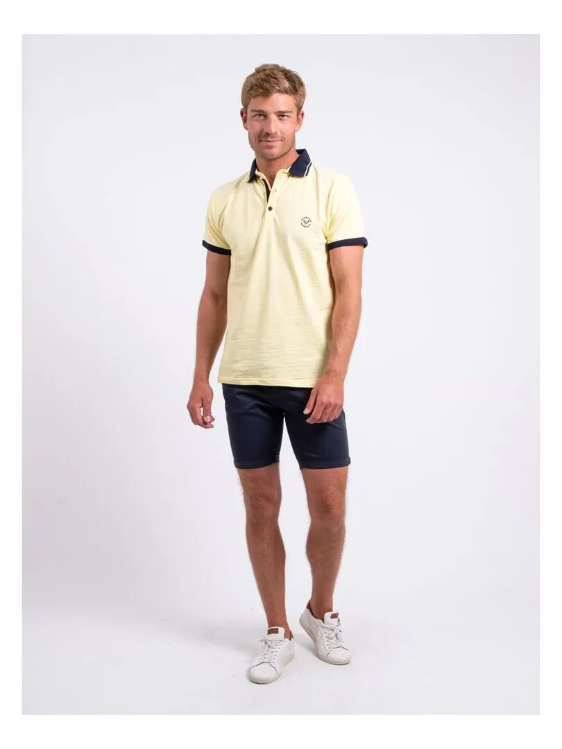 Polo manches courtes pur coton PUMADY - Jaune