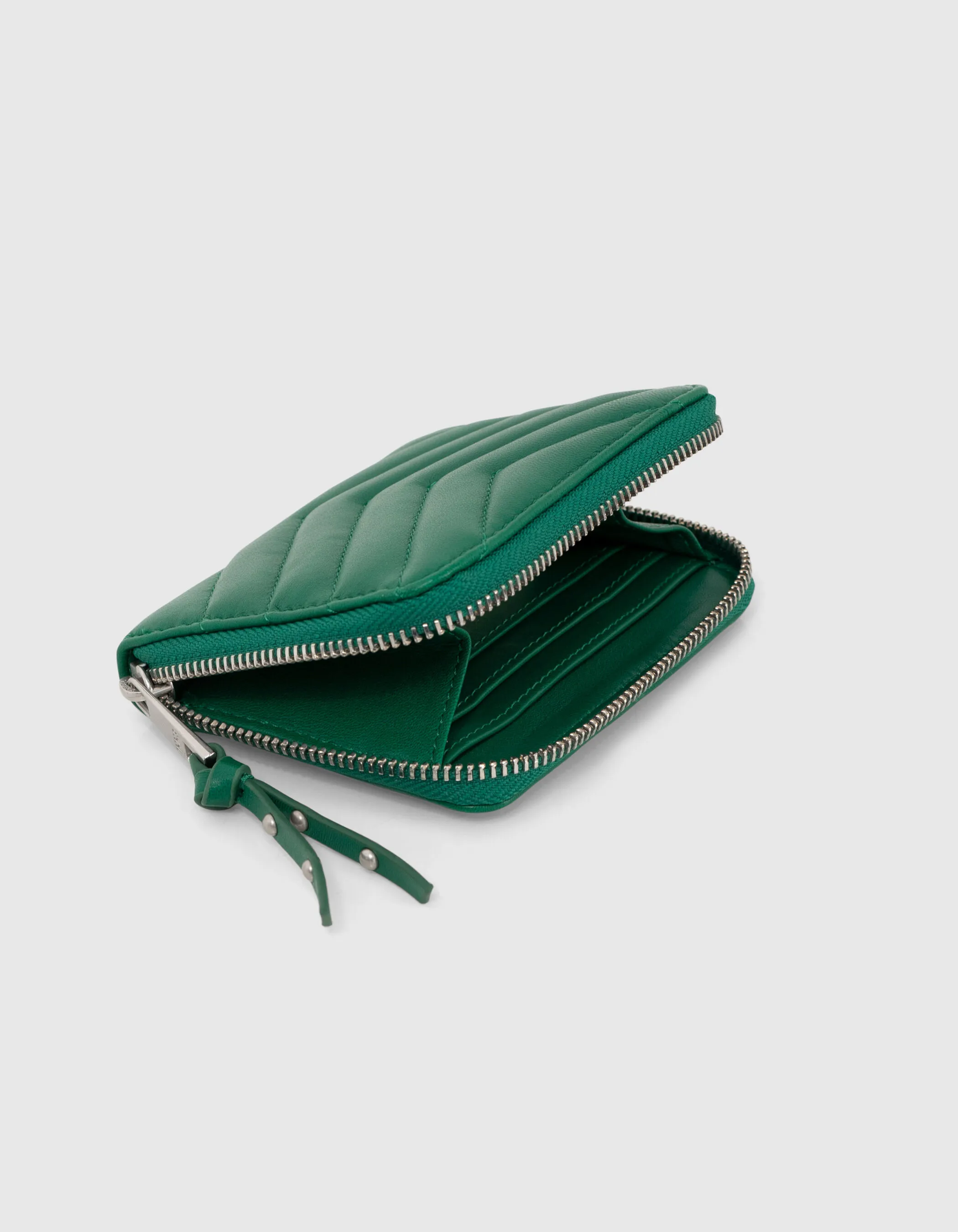 Portefeuille 1440 mini Compagnon cuir vert Femme