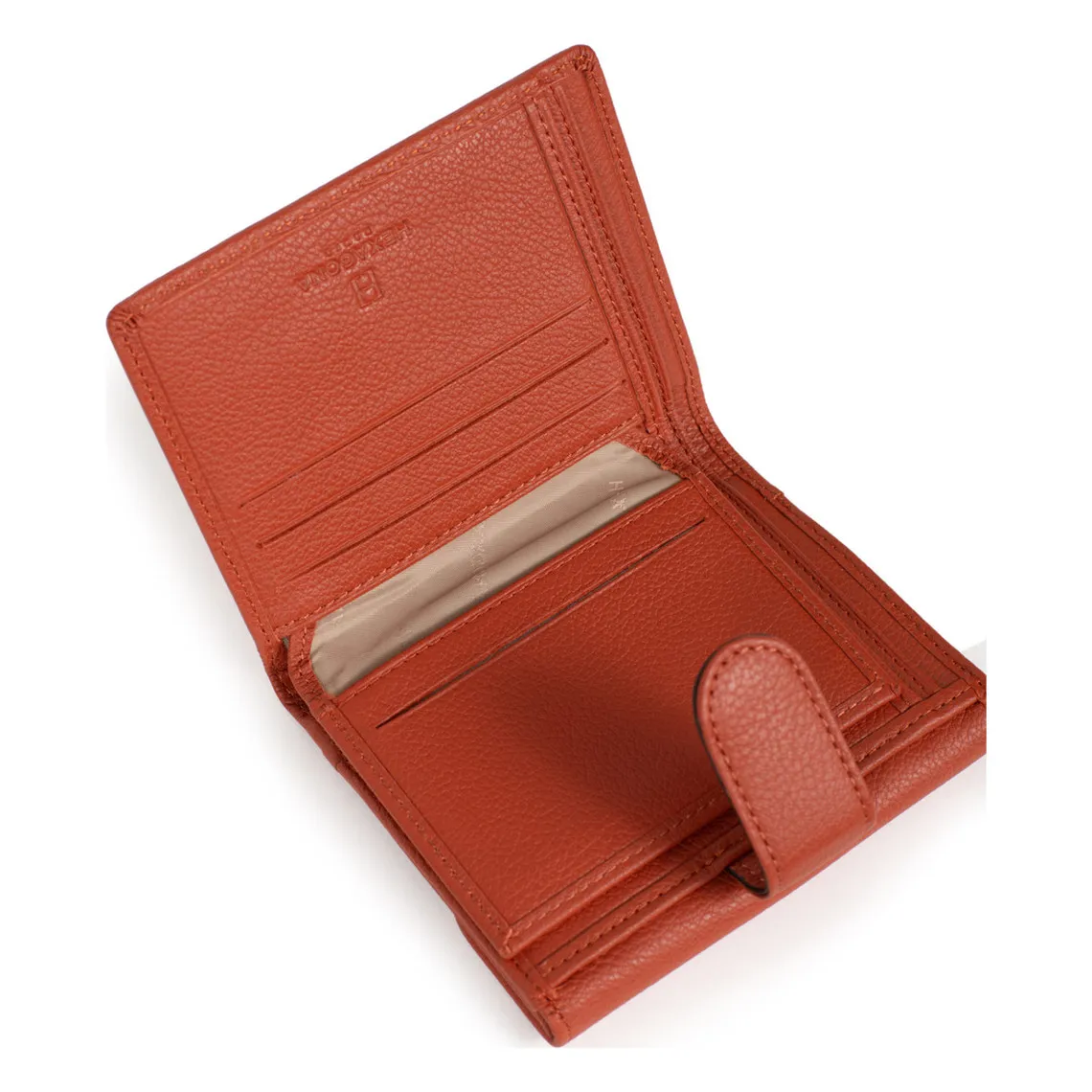 Portefeuille Cuir CONFORT Orange Maya | 3 Suisses