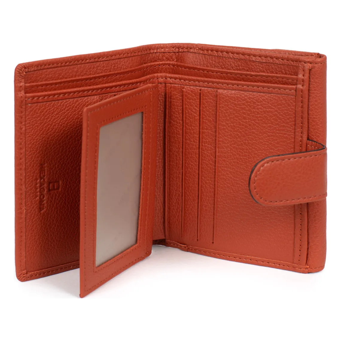 Portefeuille Cuir CONFORT Orange Maya | 3 Suisses