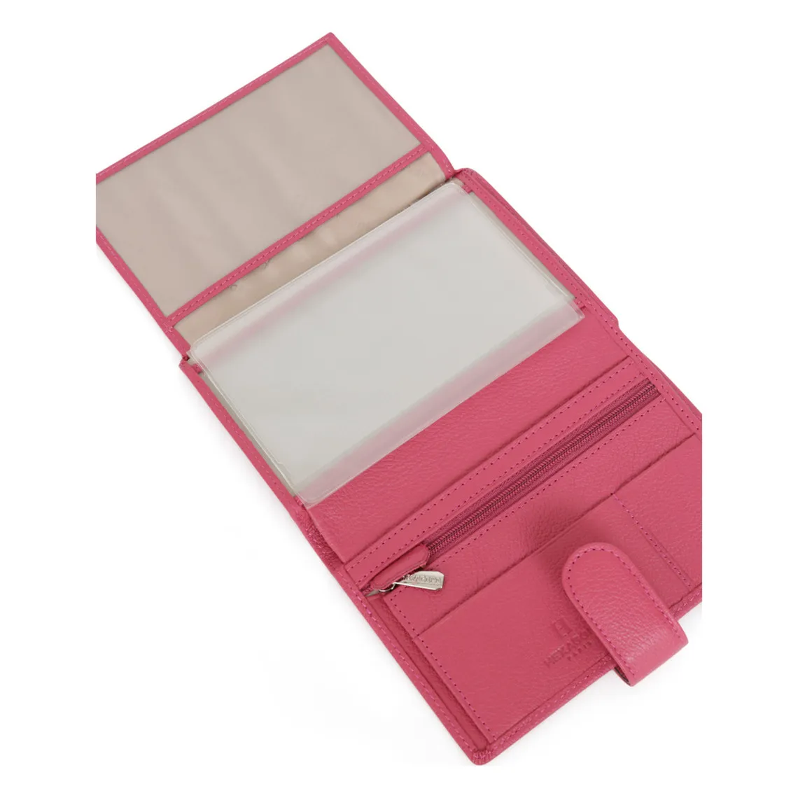 Portefeuille européen Cuir CONFORT Fuchsia Lena | 3 Suisses