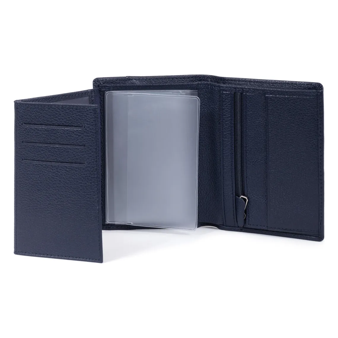 Portefeuille européen Stop RFID Cuir DUO Marine Kara Hexagona - Portefeuille & Porte cartes Homme sur MenCorner