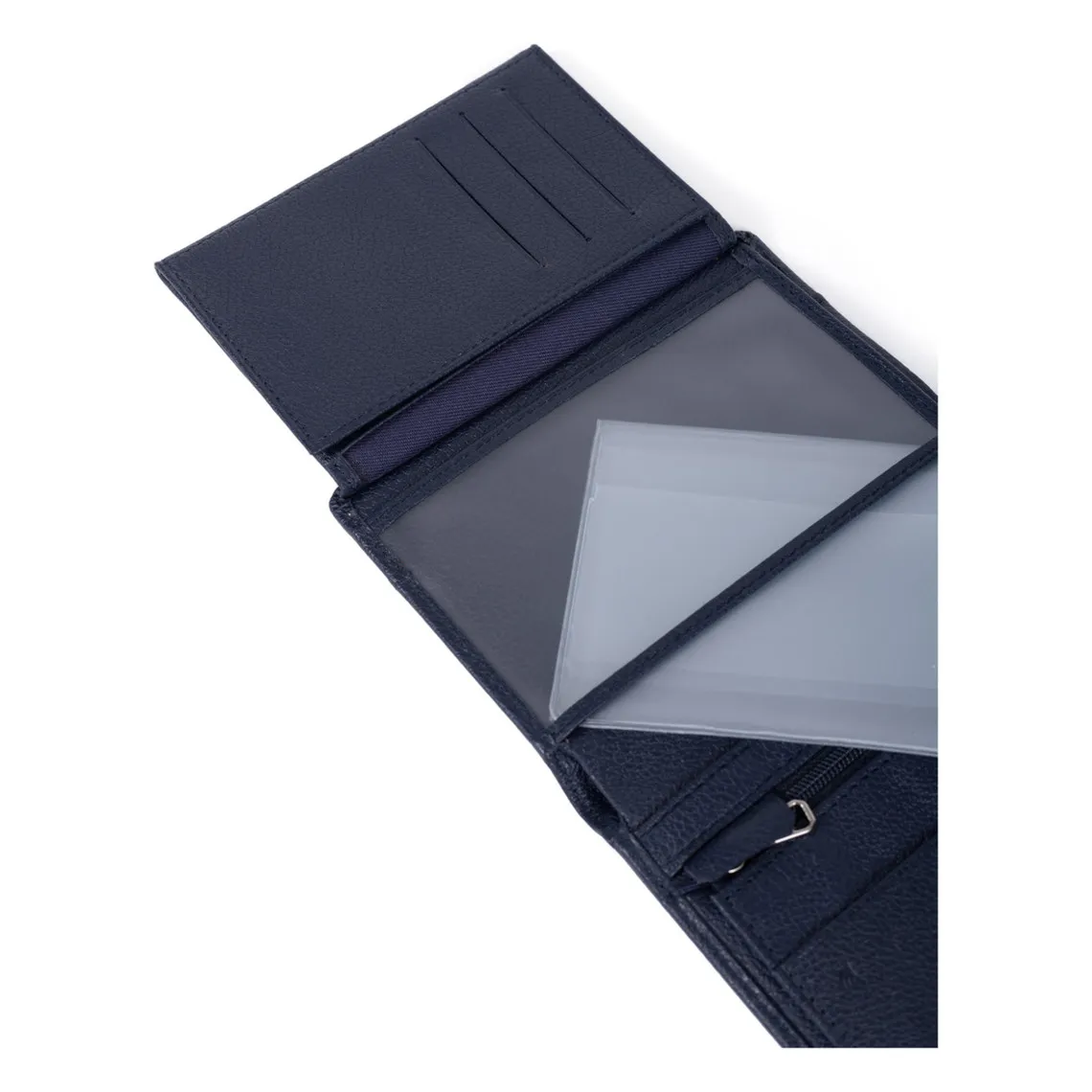 Portefeuille européen Stop RFID Cuir DUO Marine Kara Hexagona - Portefeuille & Porte cartes Homme sur MenCorner