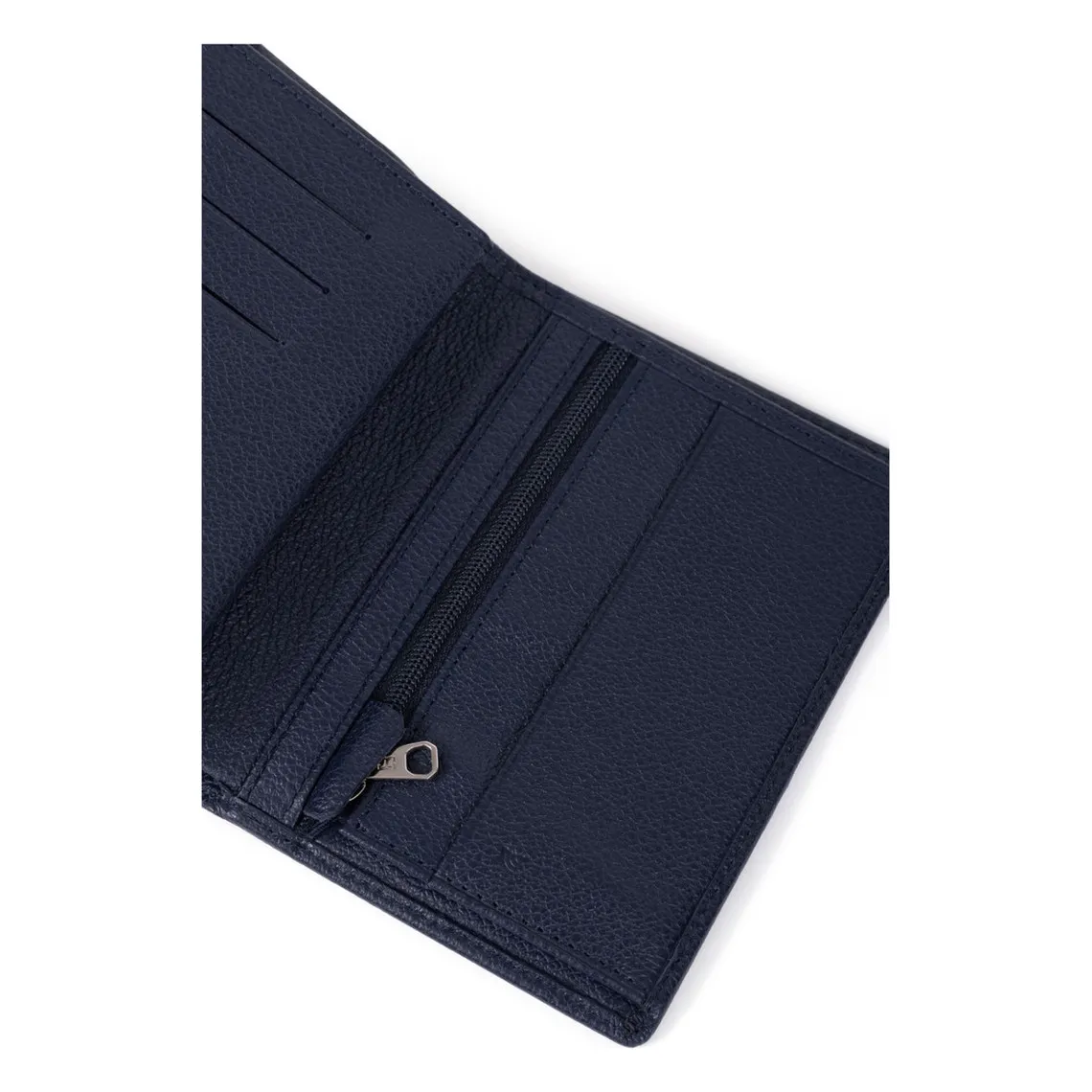 Portefeuille européen Stop RFID Cuir DUO Marine Kara Hexagona - Portefeuille & Porte cartes Homme sur MenCorner