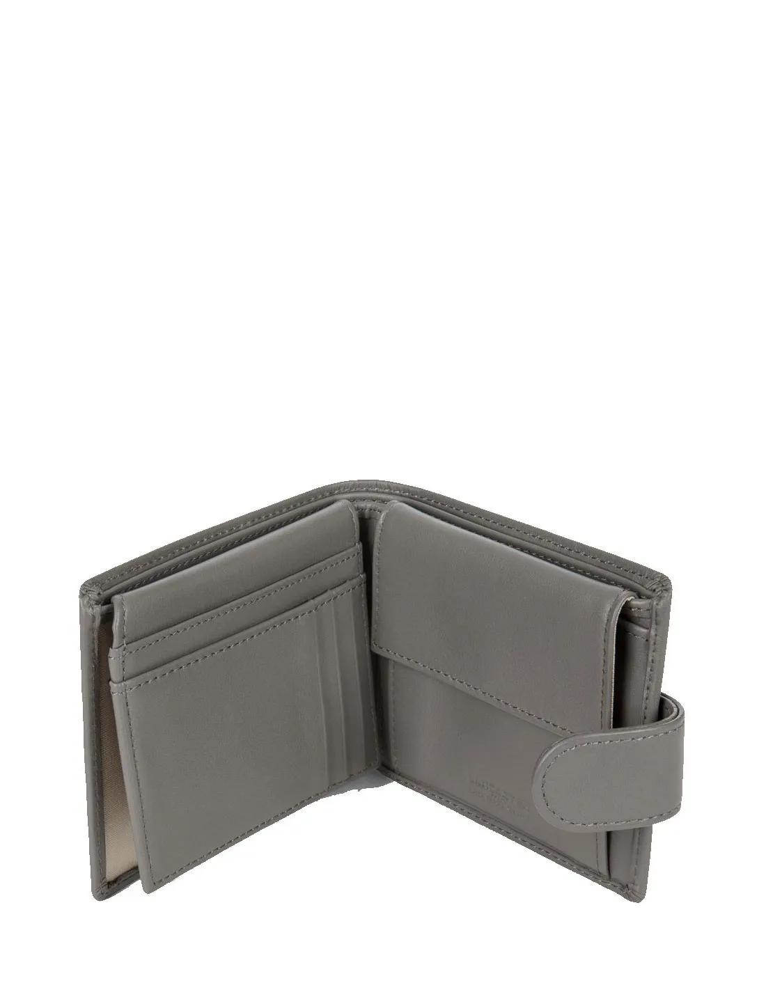 Portefeuille Lancaster en cuir ref_26060 Gris 12*10*2