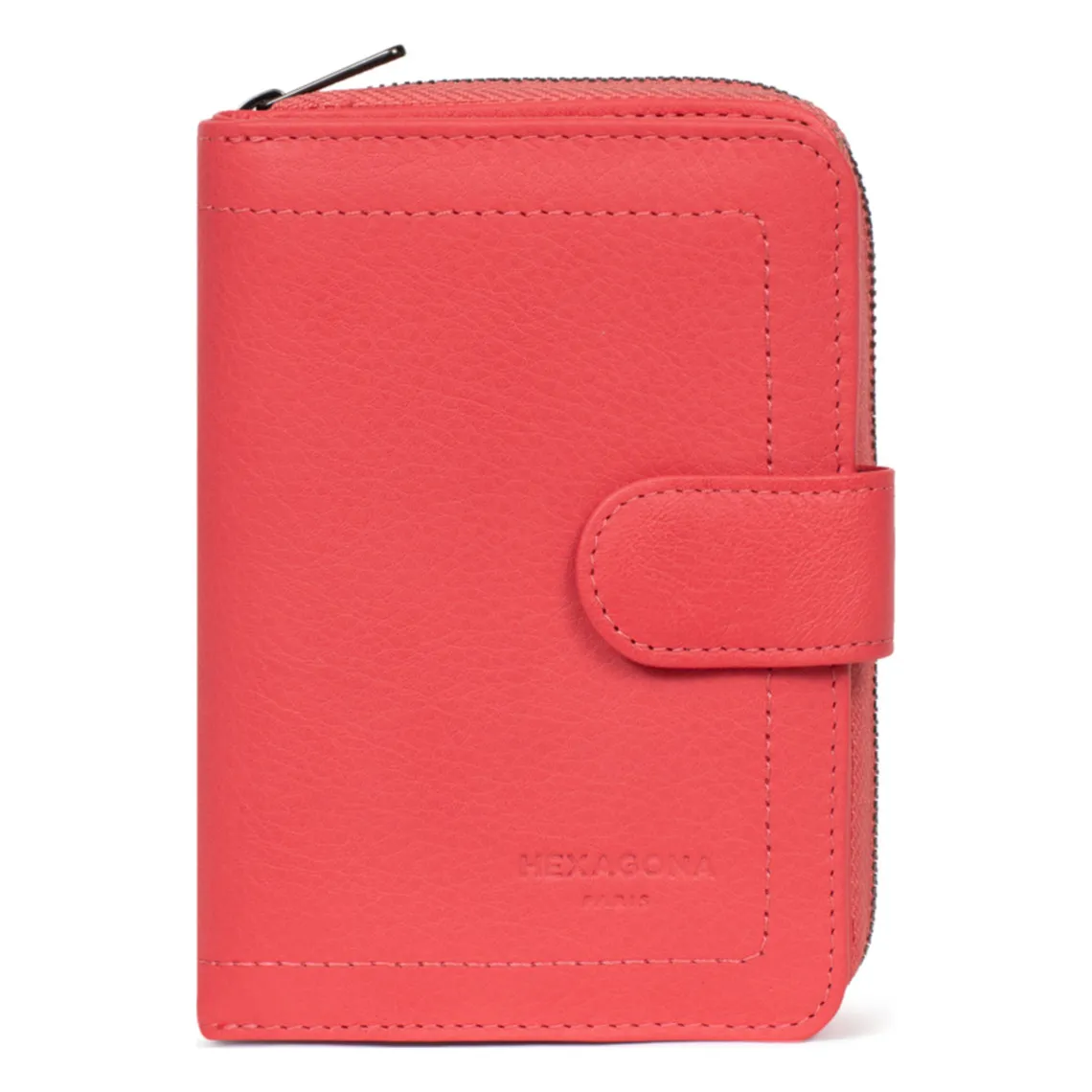 Portefeuille Stop RFID Cuir SAUVAGEH Corail Alice | 3 Suisses