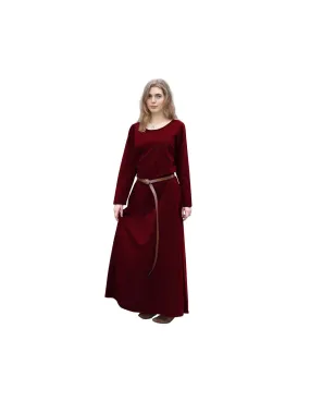 Robe Afra Longue Viking, Vin Rouge ⚔️ Boutique Épées