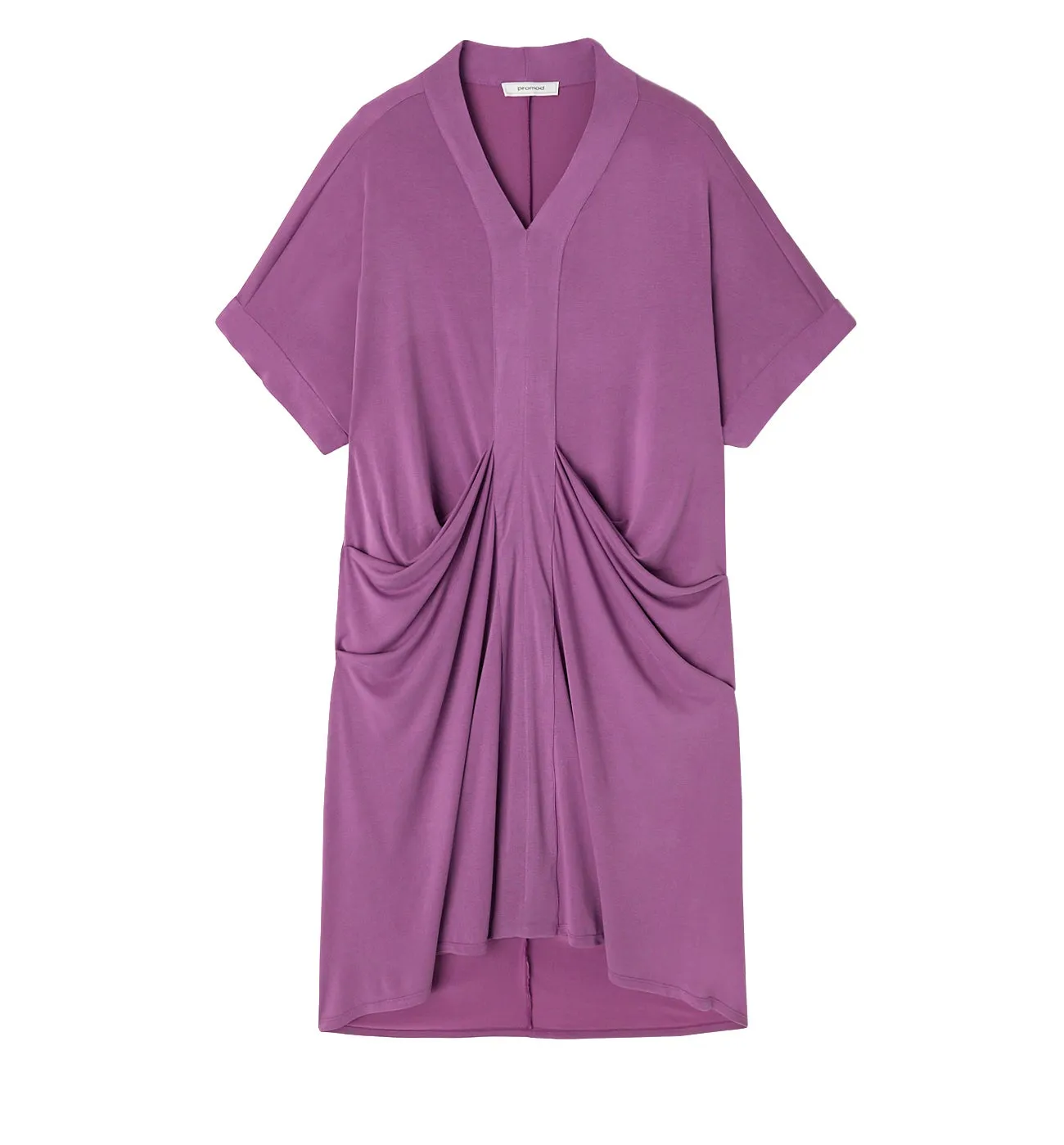 Robe caftan unie Femme - Cassis