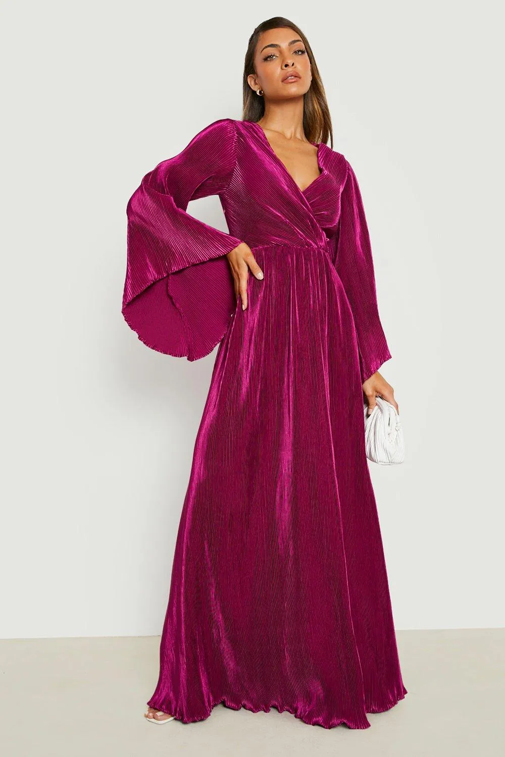 Robe kimono plissée