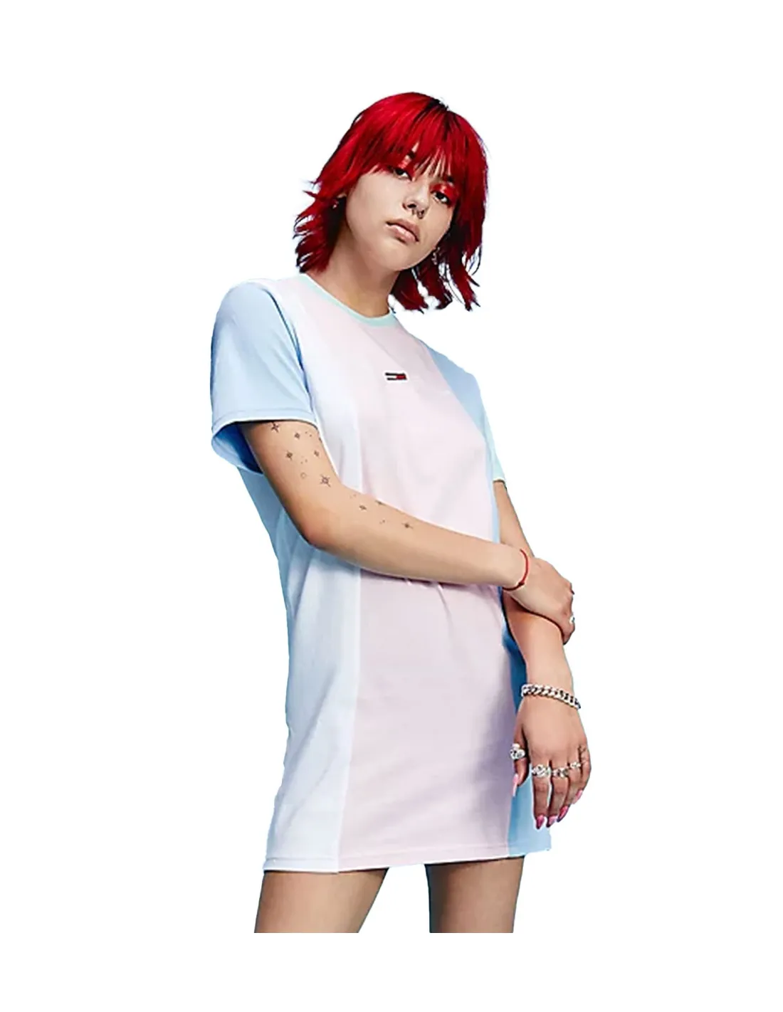 Robe t-shirt Tommy Jeans Ref 53372 TOJ pastel