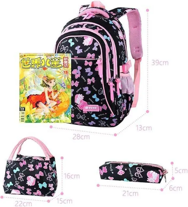 Sac à Dos Garçon Cartable Fille - Sac à Dos - Cartable Fille Primaire 3 en 1 Sac à Dos Enfant Scolair en Nylon Imperméable