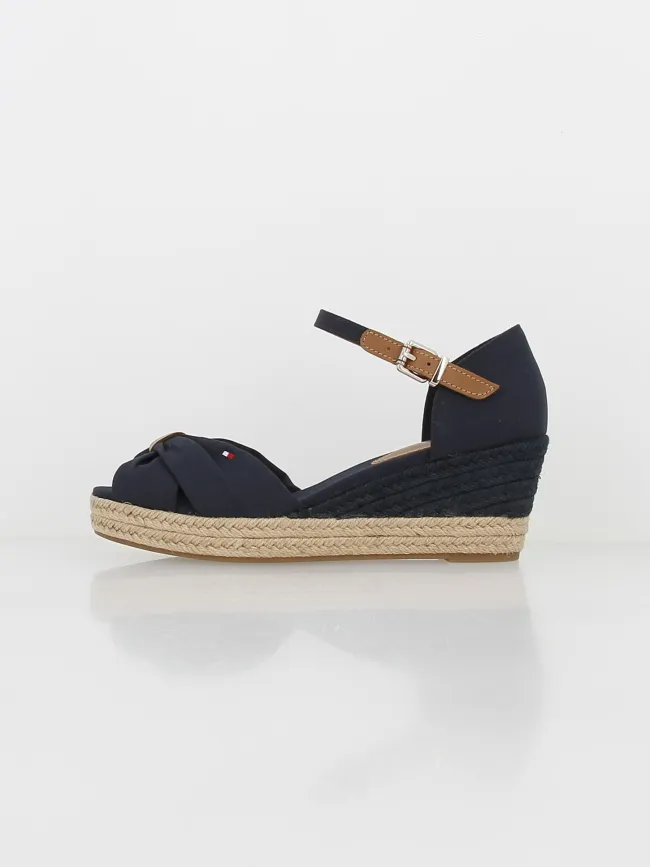 Sandales compensées bleu marine femme - Tommy Hilfiger | wimod