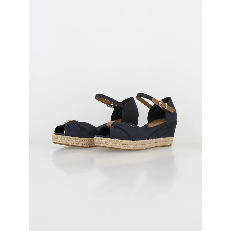 Sandales compensées bleu marine femme - Tommy Hilfiger | wimod