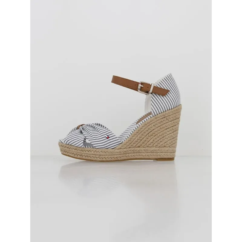 Sandales compensées bleu marine femme - Tommy Hilfiger | wimod