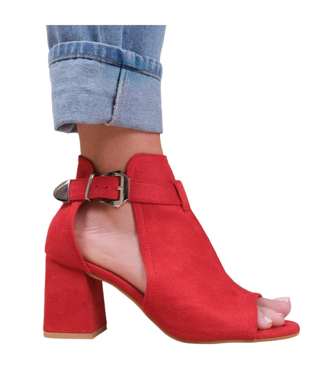 Sandales lisa femme rouge Where´s That From