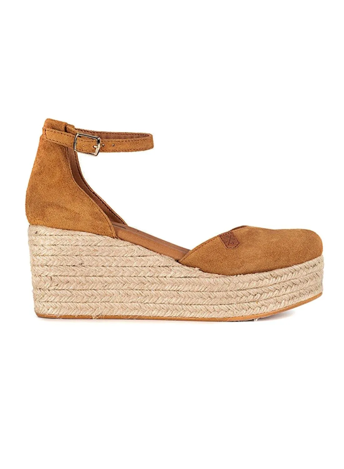 Sandales Popa Cantalar en daim camel pour femme