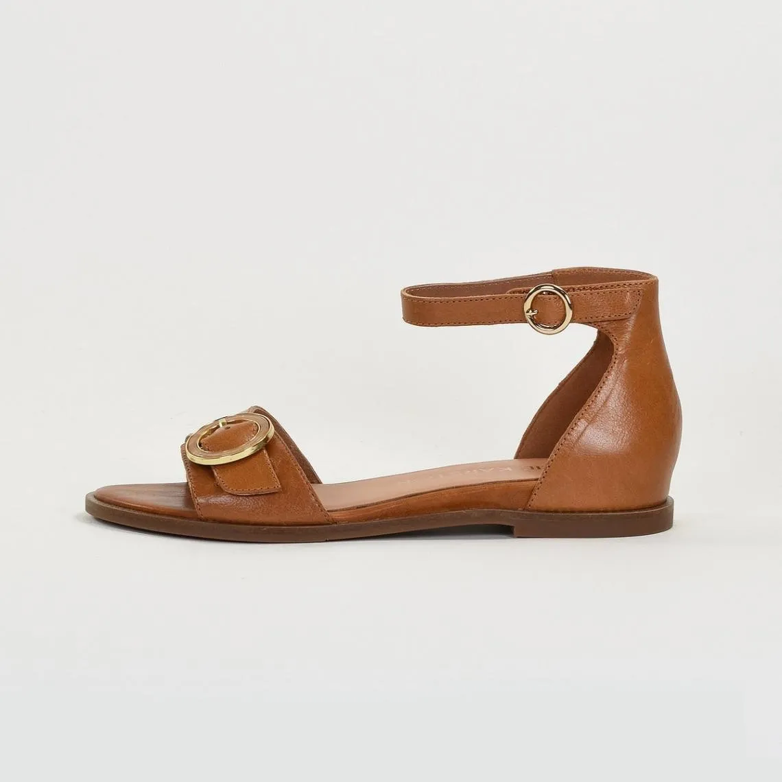 Sandales SOANA en cuir cognac | 3 Suisses