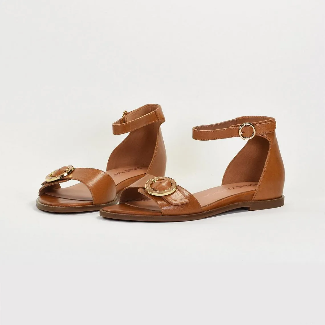 Sandales SOANA en cuir cognac | 3 Suisses