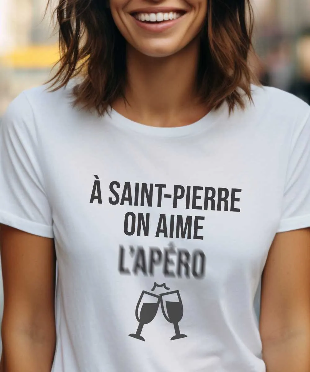 T-Shirt A Saint-Pierre on aime l'apéro