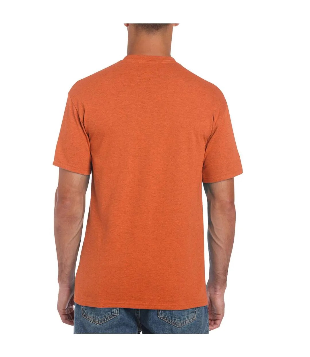 T-shirt adulte orange chiné Gildan