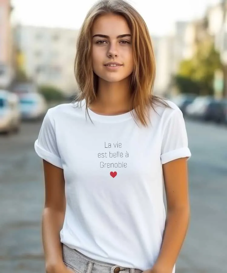 T-Shirt La vie est belle à Grenoble