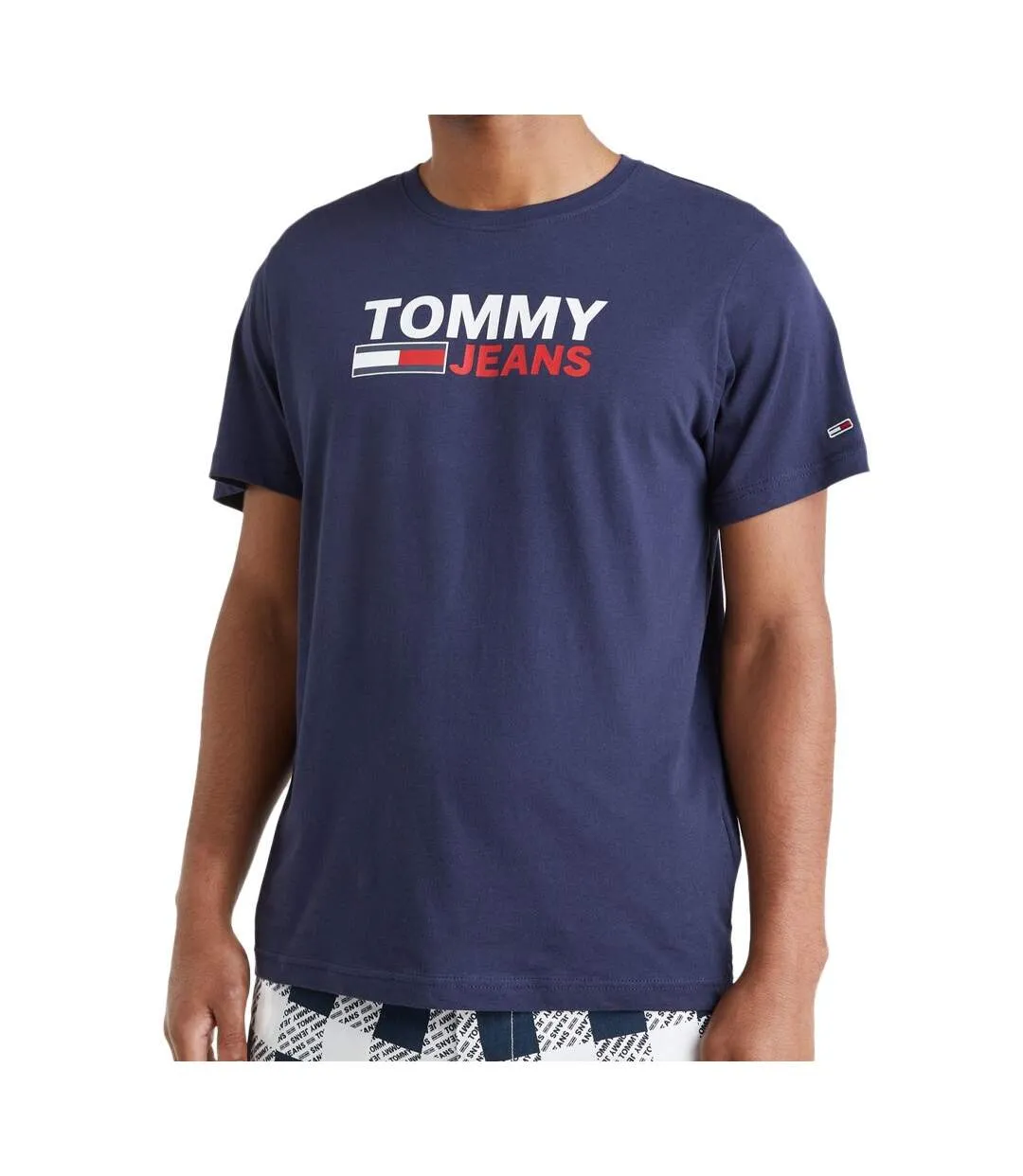 T-shirt Marine Homme Tommy Jeans Corp Logo