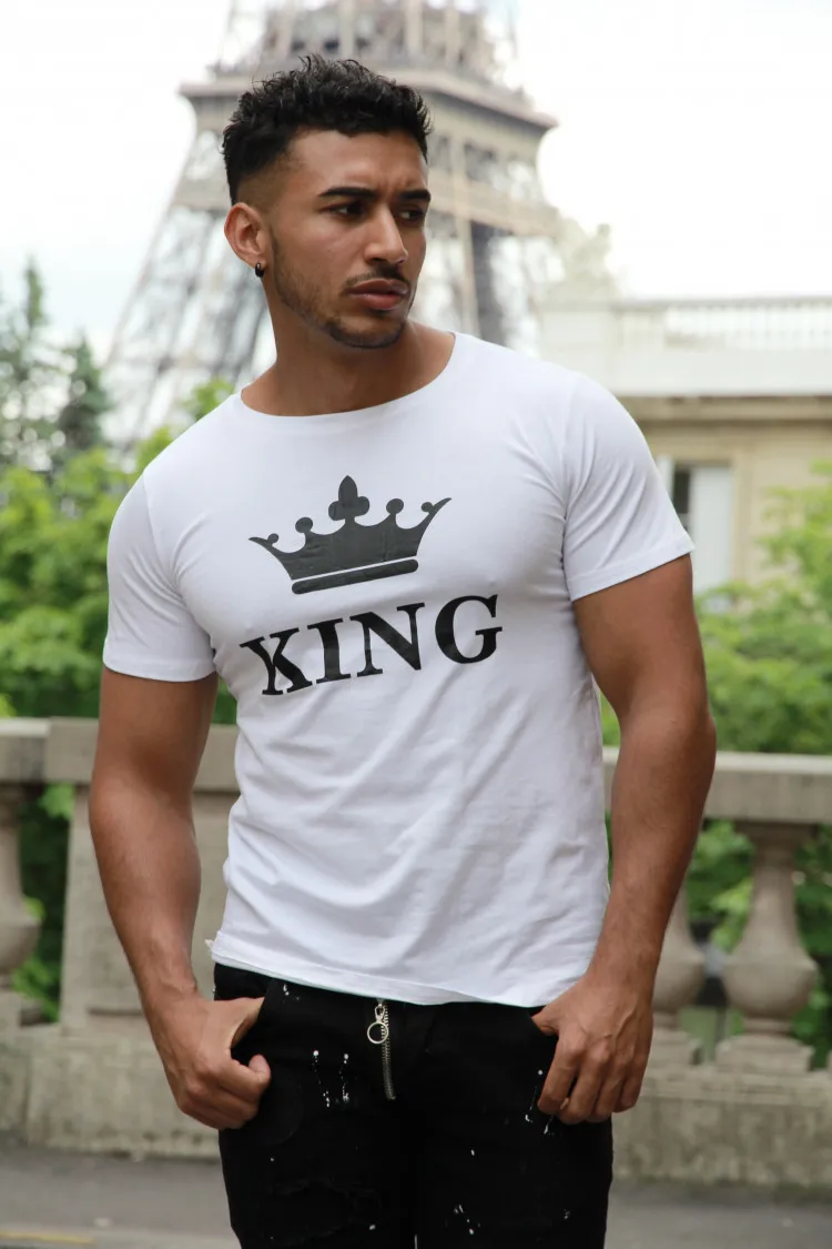 T-shirt "king" blanc