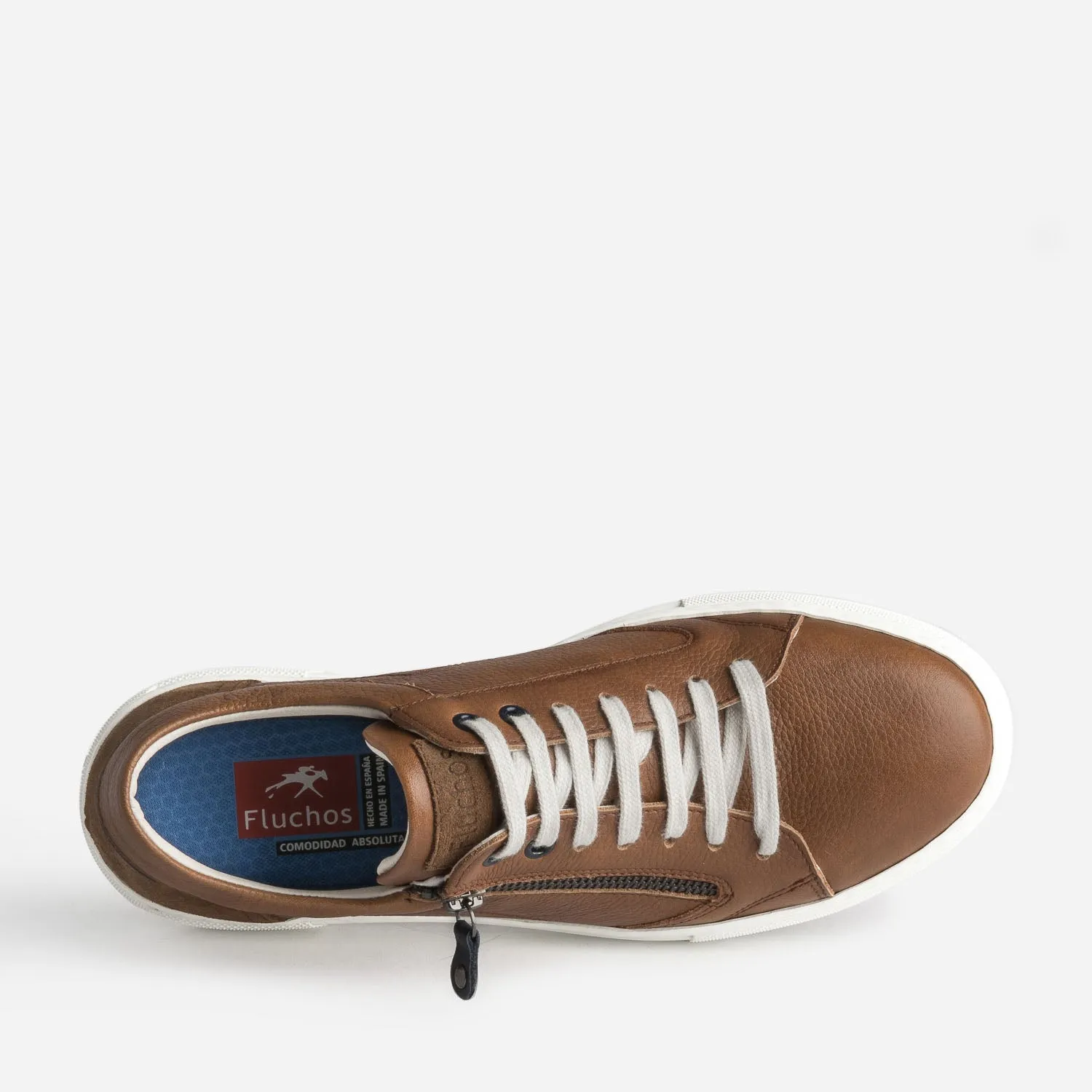 Tennis FLUCHOS cognac en cuir - Baskets / Tennis Homme | ERAM