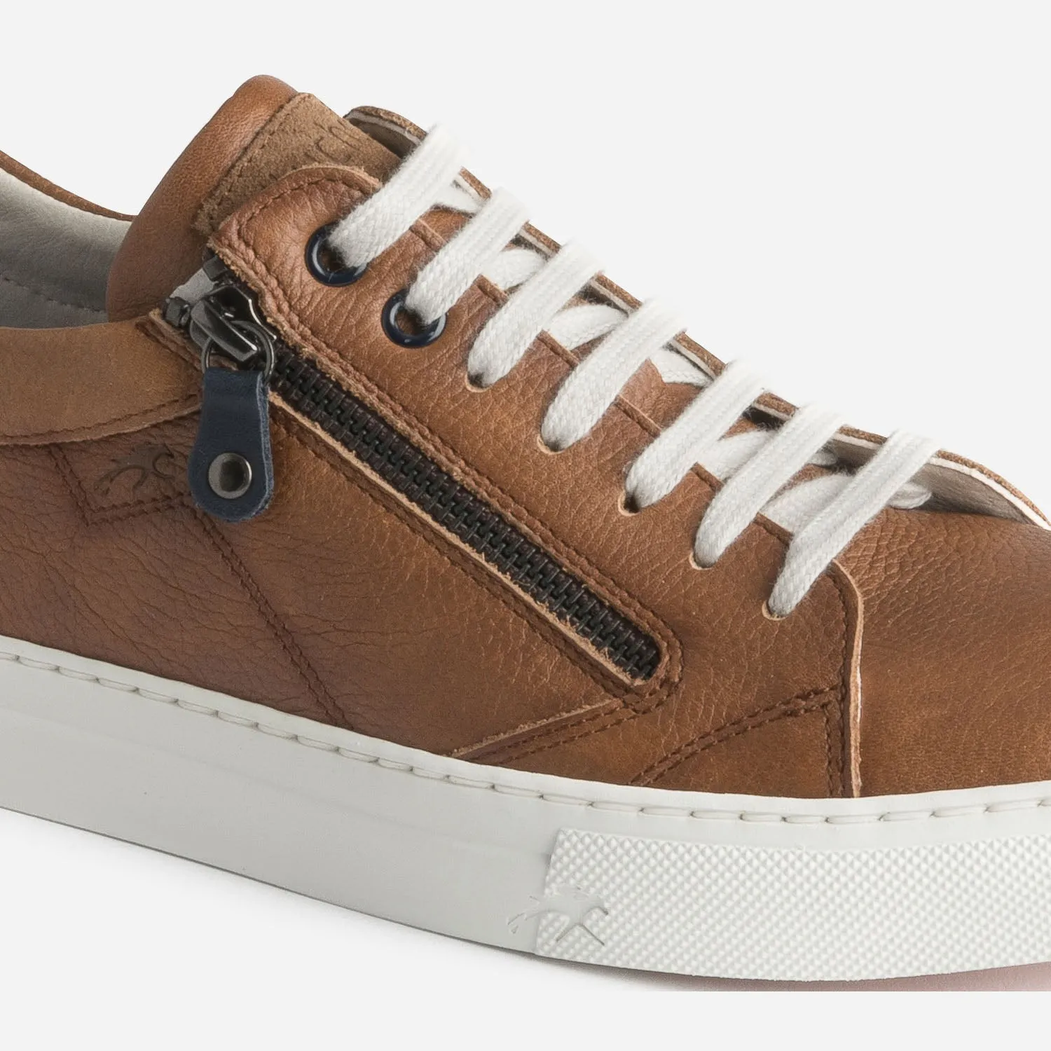 Tennis FLUCHOS cognac en cuir - Baskets / Tennis Homme | ERAM