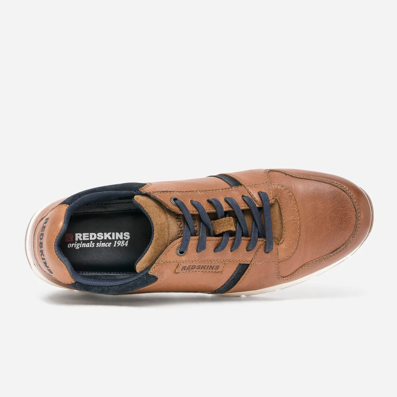 Tennis REDSKINS cognac et marine - Baskets / Tennis Homme | ERAM