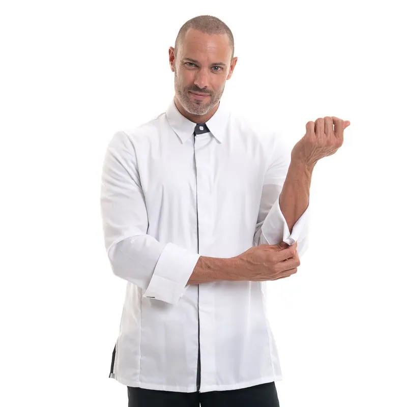 Veste de Cuisine Col Chemise Temi blanche - ROBUR